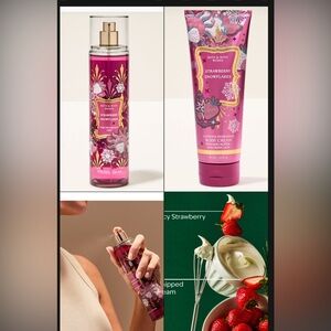 Bath & Body Works Strawberry Snowflakes Pink Body Cream